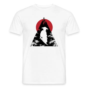 Samurai Guardian Stylish Simplicity - Men's T-Shirt - white - Front - AI Model Male 178 dark (178cm)