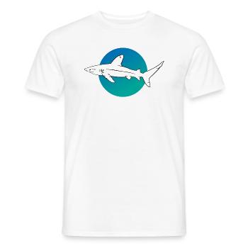 L’élégance mystique des requins des profondeurs - T-shirt homme - blanc - Devant - AI Model Male 178 dark (178cm)