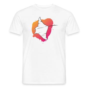 Bunter Rochen Aqua Kunstwerk Geschenk - Männer T-Shirt - Weiß - Vorne - AI Model Male 178 dark (178cm)