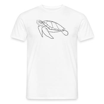 Silent Ocean Walker Turtle - Men's T-Shirt - white - Front - AI Model Male 178 dark (178cm)