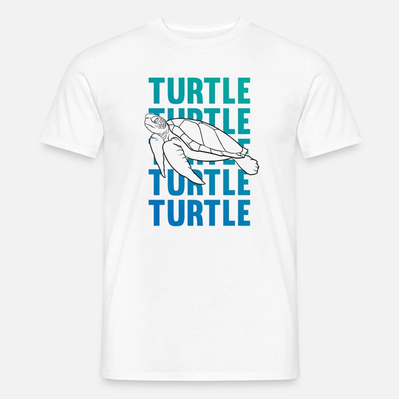 TURTLE Schattenbild Wortkunst Geschenk - Männer T-Shirt - Weiß