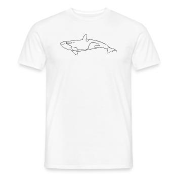 Elegant Orca Silhouettes Sea Dream - Men's T-Shirt - white - Front - AI Model Male 178 dark (178cm)