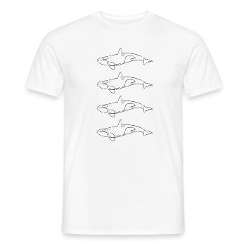 Cadeau de beauté de la mer de la famille d’orques - T-shirt homme - blanc - Devant - AI Model Male 178 dark (178cm)