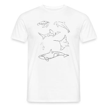 Merveilles des profondeurs marines Créatures fascinantes - T-shirt homme - blanc - Devant - AI Model Male 178 dark (178cm)