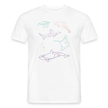 Ozeanische Freunde Farbenpracht Unterwasser - Männer T-Shirt - Weiß - Vorne - AI Model Male 178 dark (178cm)