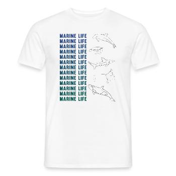 Oceanic Diversity Marine Life Conservation - Men's T-Shirt - white - Front - AI Model Male 178 dark (178cm)