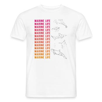 Oceanic Diversity Marine Life Conservation - Men's T-Shirt - white - Front - AI Model Male 178 dark (178cm)