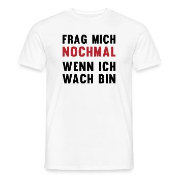 Morgenmuffel Alarm Lustiges Aufwach-Geschenk - Männer T-Shirt - Weiß - Vorne - AI Model Male 178 dark (178cm)