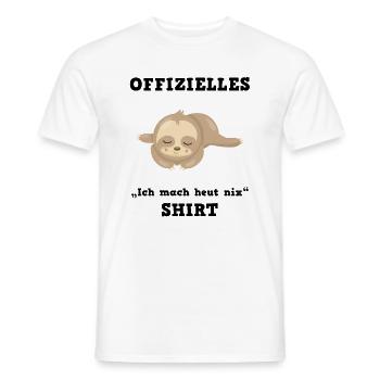 Faultier Auszeit Nichtstun Relax Geschenk - Männer T-Shirt - Weiß - Vorne - AI Model Male 178 dark (178cm)