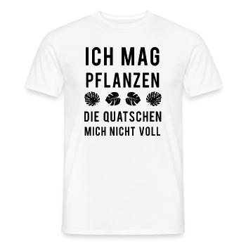 Pflanzenfreund Stilles Grün Kein Geplapper - Männer T-Shirt - Weiß - Vorne - AI Model Male 178 dark (178cm)
