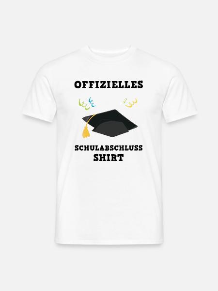 Schulabschluss Meilenstein Feier Doktorhut - Männer T-Shirt - Weiß