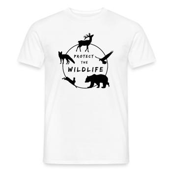 Wildlife, Protection, Nature Awareness - Men's T-Shirt - white - Front - AI Model Male 178 dark (178cm)