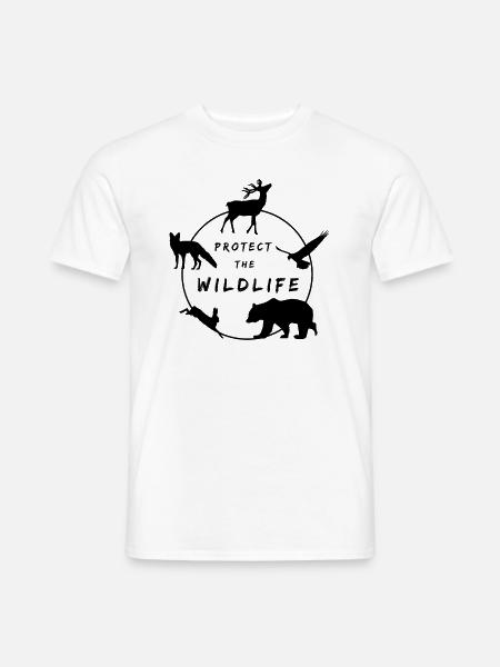 Wildtier Schutz Naturbewusstsein - Männer T-Shirt - Weiß