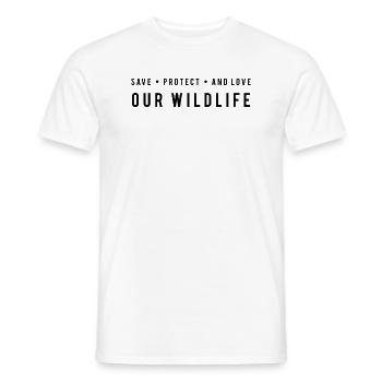 Preserve Nature - Protects Wildlife - Men's T-Shirt - white - Front - AI Model Male 178 dark (178cm)