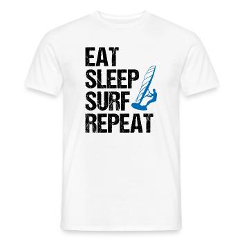Surf rhythm - eat, sleep, surf - Men's T-Shirt - white - Front - AI Model Male 178 dark (178cm)