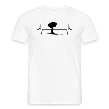Biathlon Cœur Pulsation Énergie et Passion - T-shirt homme - blanc - Devant - AI Model Male 178 dark (178cm)