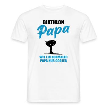 Cool biathlon dad Unique - Men's T-Shirt - white - Front - AI Model Male 178 dark (178cm)