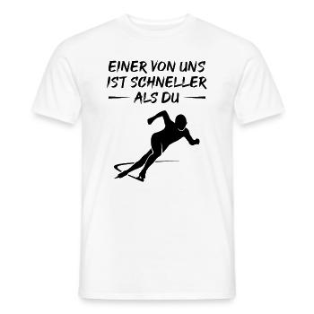 Speed Skating Faster Than You Gift - Men's T-Shirt - white - Front - AI Model Male 178 dark (178cm)