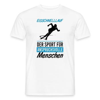 Schaatsen voor fijnproevers cadeau - Heren T-shirt - wit - Voor - AI Model Male 178 dark (178cm)