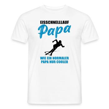 Eisschnelllauf Papa Cool Geschenk - Männer T-Shirt - Weiß - Vorne - AI Model Male 178 dark (178cm)