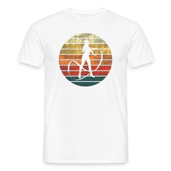 Gymnastics Silhouette Sunset - Men's T-Shirt - white - Front - AI Model Male 178 dark (178cm)