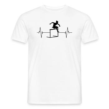 Athletenpuls - Obstacle Course Passion - Men's T-Shirt - white - Front - AI Model Male 178 dark (178cm)