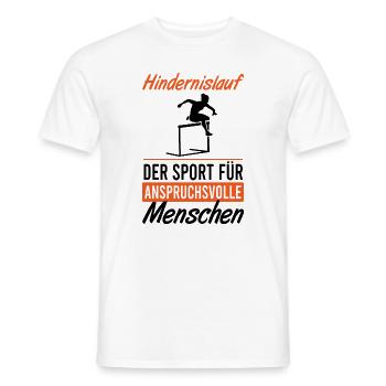 Parcours d’obstacles Elite - Seulement pour les meilleurs - T-shirt homme - blanc - Devant - AI Model Male 178 dark (178cm)