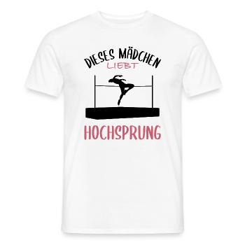 Fille Aime La Passion Du Saut En Hauteur - T-shirt homme - blanc - Devant - AI Model Male 178 dark (178cm)