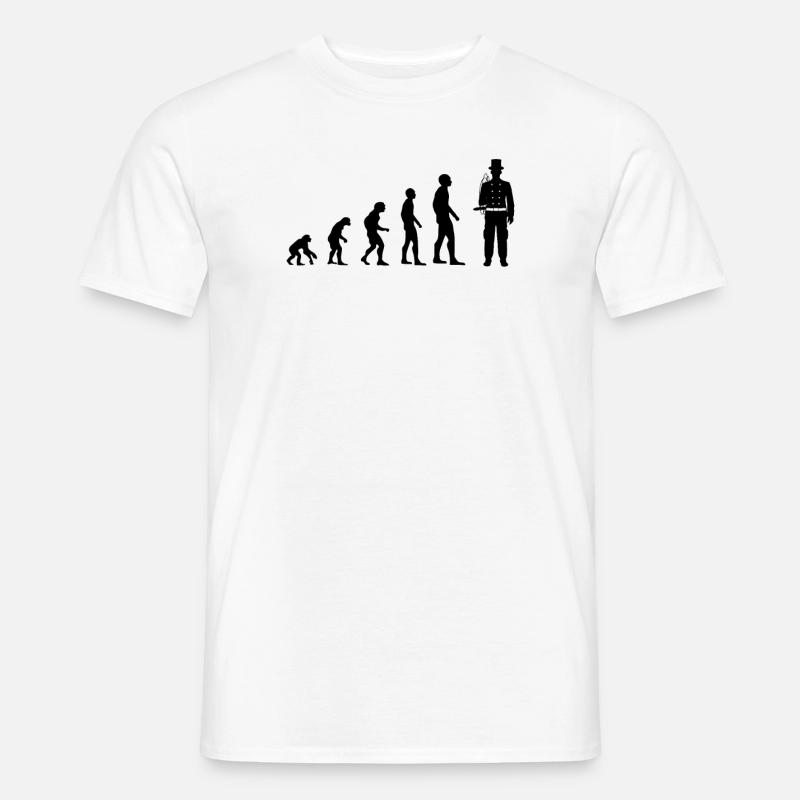 Evolution zum Glück - Männer T-Shirt - Weiß