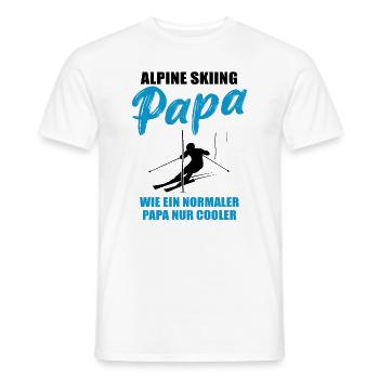 Alpiner Ski-Papa Geschenk - Männer T-Shirt - Weiß - Vorne - AI Model Male 178 dark (178cm)