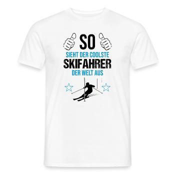 Le meilleur cadeau de look de skieur au monde - T-shirt homme - blanc - Devant - AI Model Male 178 dark (178cm)