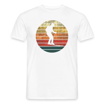 Sunset on Ski Gift - Men's T-Shirt - white - Front - AI Model Male 178 dark (178cm)