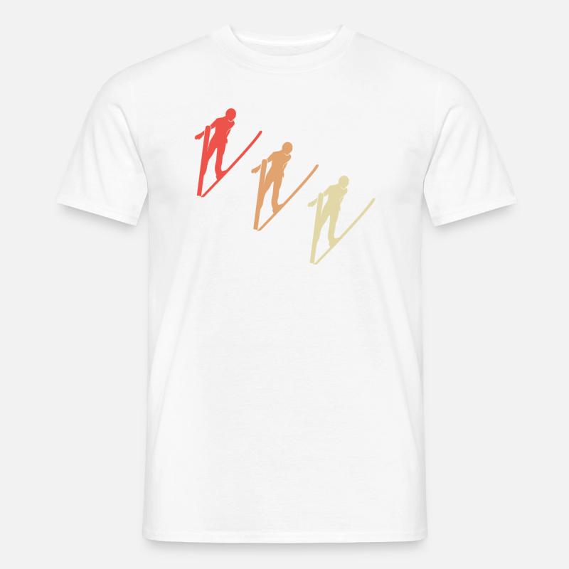 Farbenfrohe Springer - Männer T-Shirt - Weiß