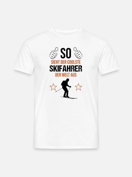 Geschenk für den Top-Skifahrer - Männer T-Shirt - Weiß