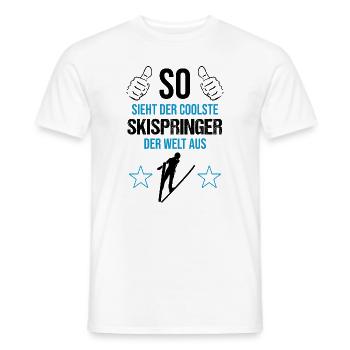 Top Skispringer: Weltspitze - Männer T-Shirt - Weiß - Vorne - AI Model Male 178 dark (178cm)