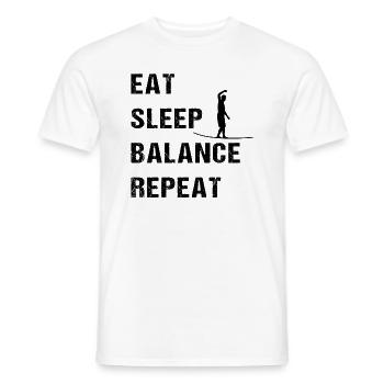 Mastering the balance of everyday life - Men's T-Shirt - white - Front - AI Model Male 178 dark (178cm)