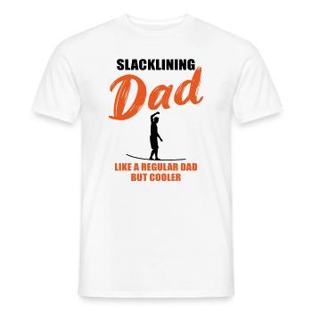 Slackline-Papa – Cooler gehts nicht - Männer T-Shirt - Weiß - Vorne - AI Model Male 178 dark (178cm)