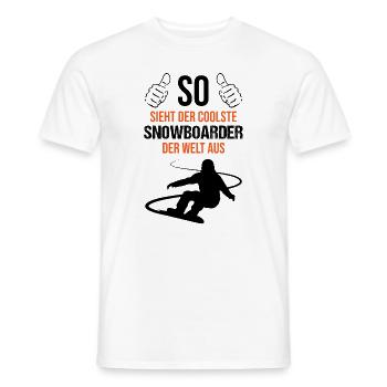 Les meilleurs snowboarders – les meilleurs du monde - T-shirt homme - blanc - Devant - AI Model Male 178 dark (178cm)