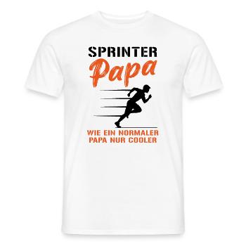 Cool Sprinter Papa Fast Lane - T-shirt homme - blanc - Devant - AI Model Male 178 dark (178cm)