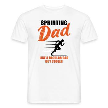 Cool Sprinter Papa Fast Lane - T-shirt homme - blanc - Devant - AI Model Male 178 dark (178cm)