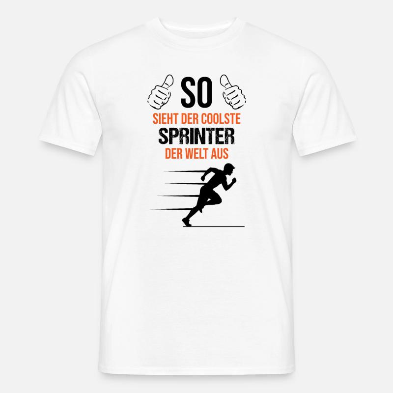 Sprinter Elite Ausdauer Sport - Männer T-Shirt - Weiß