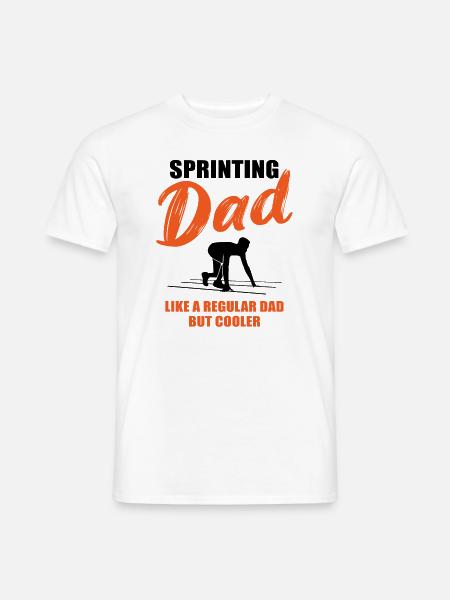 Cooler Sprinter Papa Champion - Männer T-Shirt - Weiß