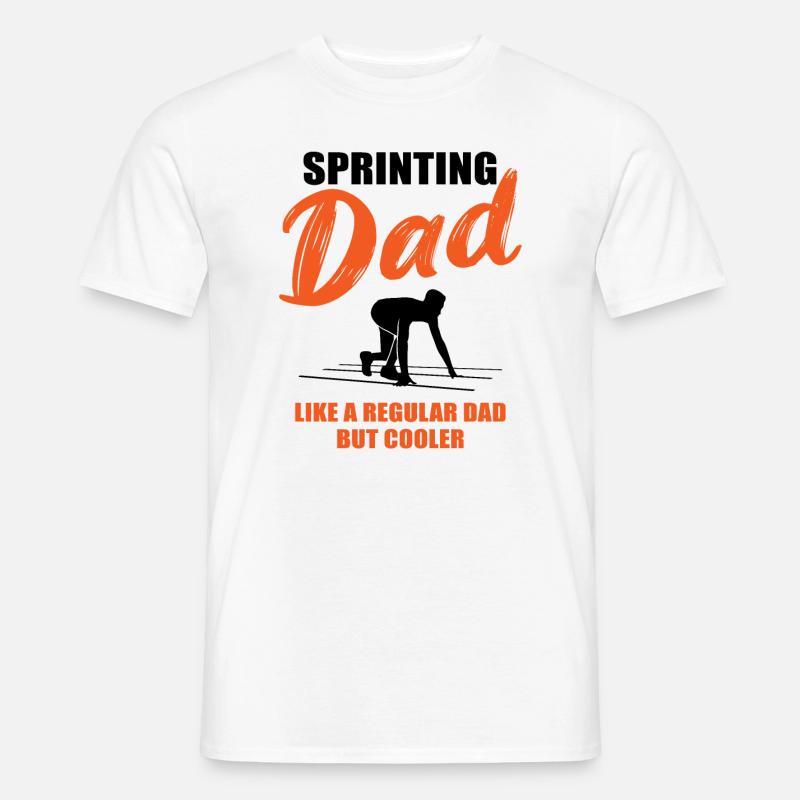 Cooler Sprinter Papa Champion - Männer T-Shirt - Weiß
