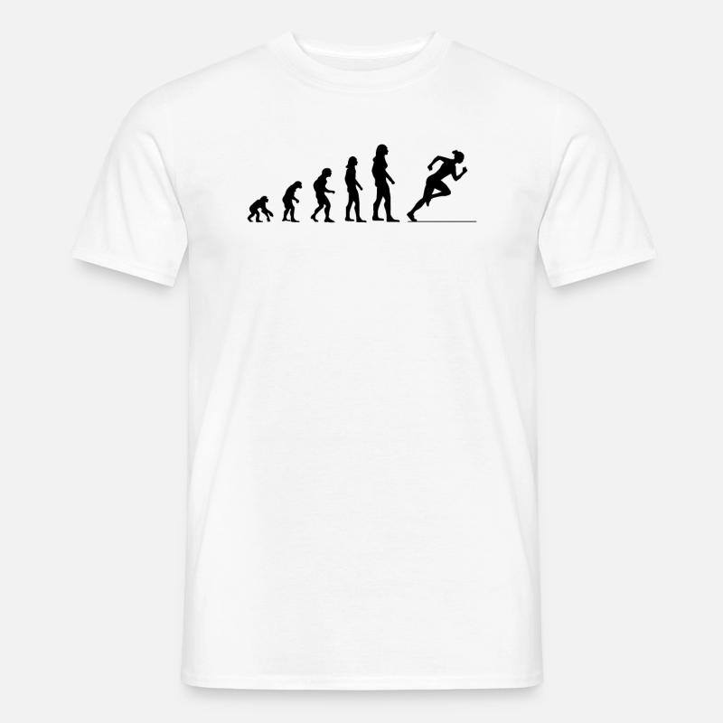 Evolution Run – Faster than Yesterday - Men’s T-shirt - white