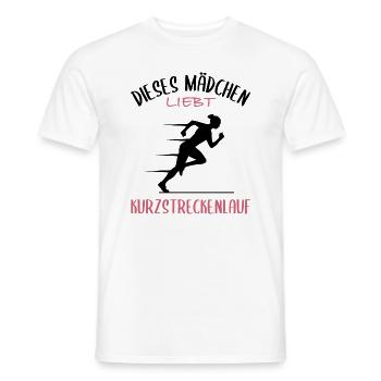 Sprintliebe – Für schnelle Mädchen - Männer T-Shirt - Weiß - Vorne - AI Model Male 178 dark (178cm)