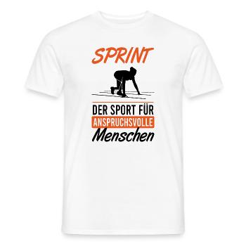 Design de sprint sophistiqué – pour le coureur - T-shirt homme - blanc - Devant - AI Model Male 178 dark (178cm)