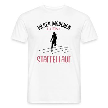Course de relais Love - Passion de la fille - T-shirt homme - blanc - Devant - AI Model Male 178 dark (178cm)