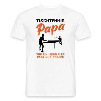 Cooler Tischtennis Papa Spruch Geschenk - Männer T-Shirt - Weiß - Vorne - AI Model Male 178 dark (178cm)