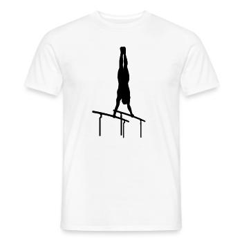 Power and elegance – gymnasts in action - Men's T-Shirt - white - Front - AI Model Male 178 dark (178cm)