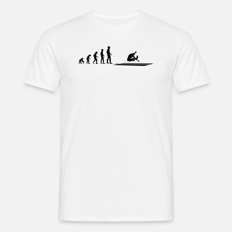 Evolution Long Jump Athlete - Gift - Men's T-Shirt - white